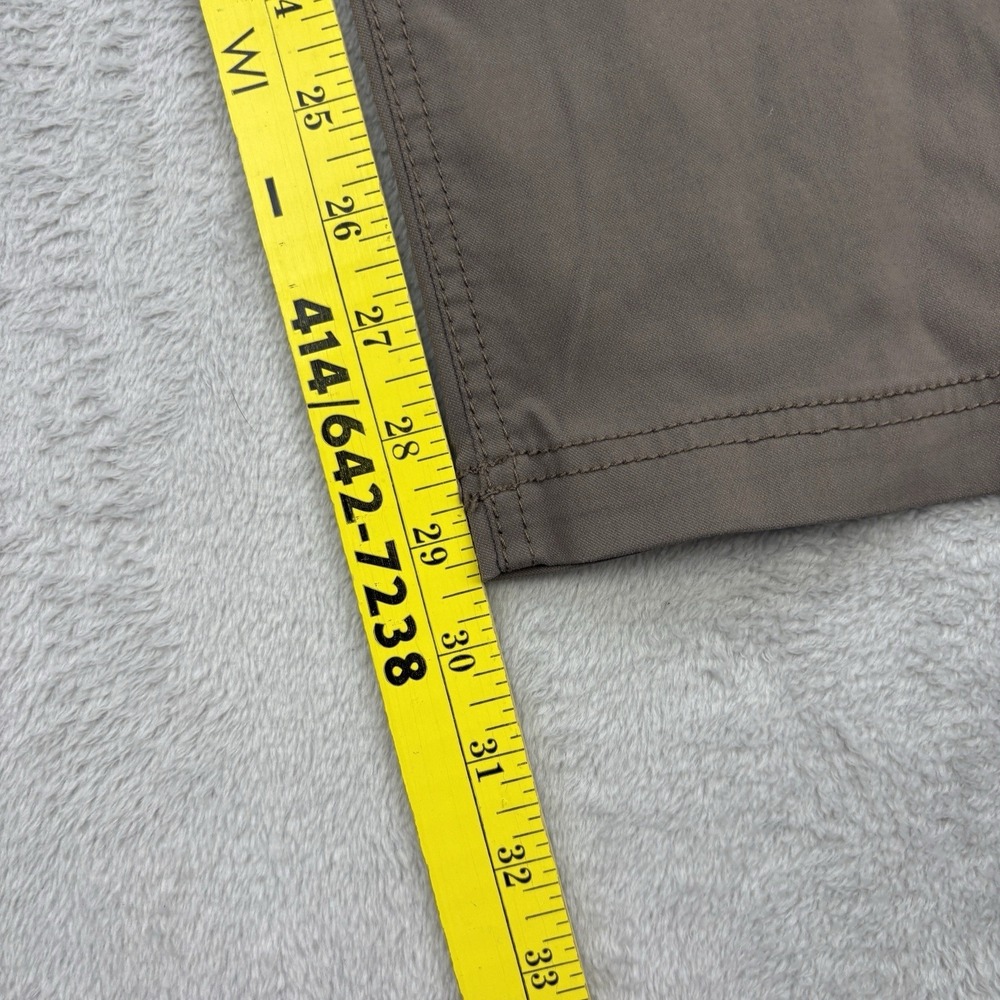 PrAna Pants Mens 36x30 Brown Slim Fit Nylon Stretch Elastic Waist Outdoor Hiking - Picture 12 of 15